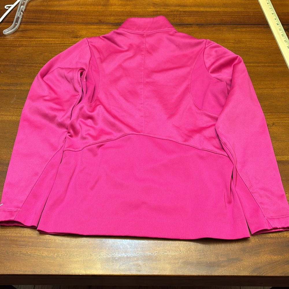 Women’s Nike Golf Tour Performance Therma-Fit 1/4 zip sweatshirt in pink size M - Picture 3 of 4